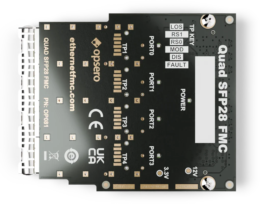 Quad SFP28 FMC bottom